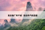 竞价推广开户的  竞价开户的流程