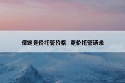 保定竞价托管价格  竞价托管话术