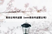 竞价公司代运营（sem竞价代运营公司）