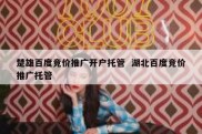 楚雄百度竞价推广开户托管  湖北百度竞价推广托管