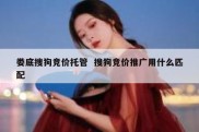 娄底搜狗竞价托管  搜狗竞价推广用什么匹配