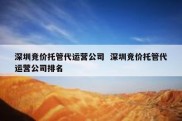 深圳竞价托管代运营公司  深圳竞价托管代运营公司排名