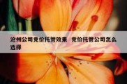 沧州公司竞价托管效果  竞价托管公司怎么选择