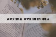 高安竞价托管  高安竞价托管公司电话