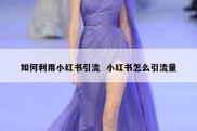 如何利用小红书引流  小红书怎么引流量