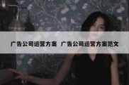 广告公司运营方案  广告公司运营方案范文