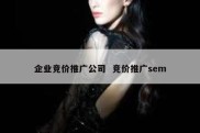 企业竞价推广公司  竞价推广sem