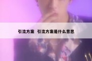 引流方案  引流方案是什么意思