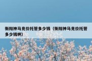 衡阳神马竞价托管多少钱（衡阳神马竞价托管多少钱啊）
