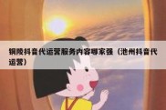 铜陵抖音代运营服务内容哪家强（池州抖音代运营）