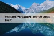 竞价托管账户价格表图片  竞价托管公司联系方式