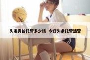 头条竞价托管多少钱  今日头条托管运营