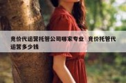 竞价代运营托管公司哪家专业  竞价托管代运营多少钱