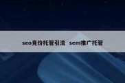 seo竞价托管引流  sem推广托管