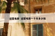 运营电商  运营电商一个月多少钱