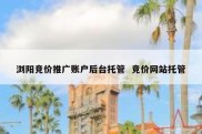 浏阳竞价推广账户后台托管  竞价网站托管