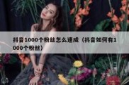 抖音1000个粉丝怎么速成（抖音如何有1000个粉丝）