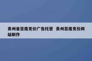贵州省百度竞价广告托管  贵州百度竞价网站制作