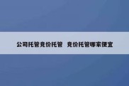公司托管竞价托管  竞价托管哪家便宜