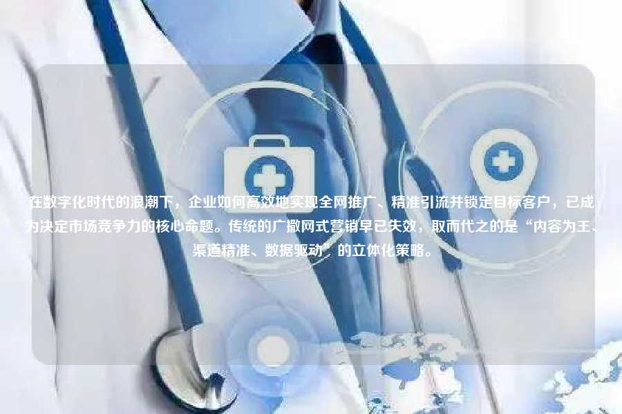 在数字化时代的浪潮下，企业如何高效地实现全网推广、精准引流并锁定目标客户，已成为决定市场竞争力的核心命题。传统的广撒网式营销早已失效，取而代之的是“内容为王、渠道精准、数据驱动”的立体化策略。